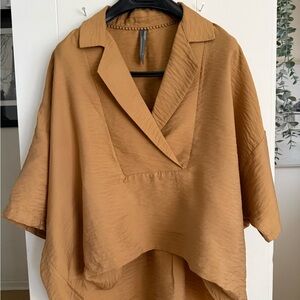 Anthropologie Tan Blouse